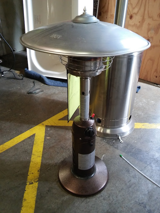 Patio Heater 11 000 BTU Powder Coated Bronze Tabletop Patio Heater 11 000 BTU Powder Coated Bronze Tabletop