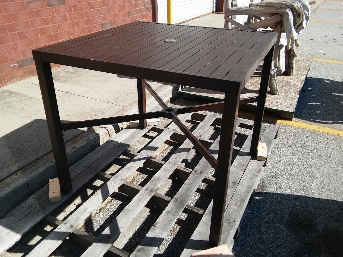 Millstone Patio High Dining Table Hampton Bay A M
